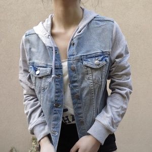 Hybrid cotton & denim jacket